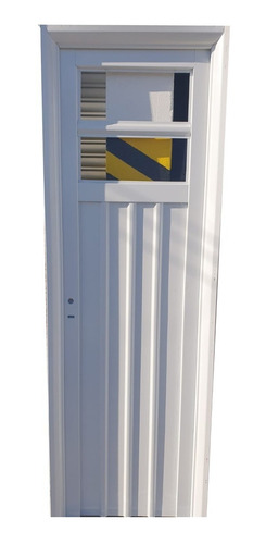 Puerta Economica Abastonada 1/4 Vidrio 80x200