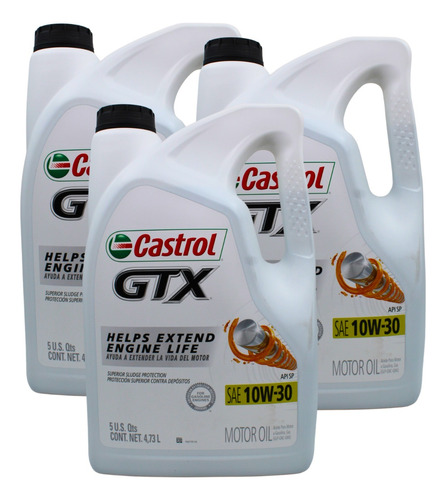 Caja De Garrafas De Aceite Gtx Castrol 10w-30