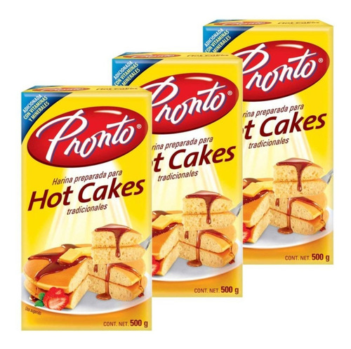 Harina Pronto Para Hot Cakes Tradicionales Con 3 Piezas De 5