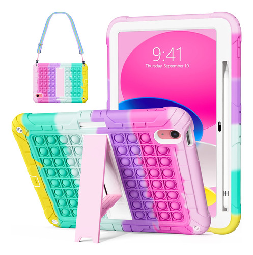 Ambison Funda Para iPad Niño Prueba Golpe Soporte Lapiz Rosa