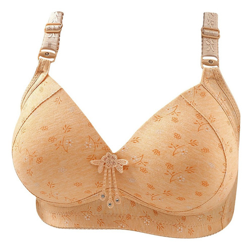 Sujetador Con Estampado Cómodo Para Mujer, Fruncido Todos Lo