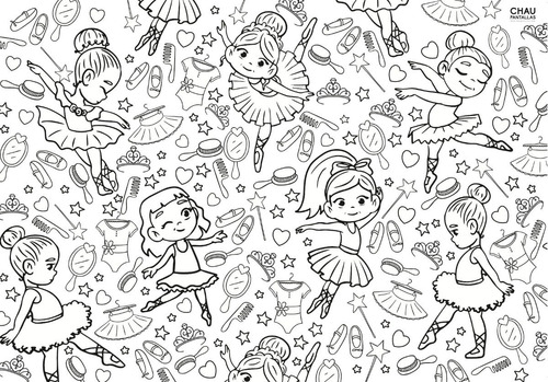 Imagen 4 de 10 de Block Individuales Personajes Para Colorear Chau Pantallas