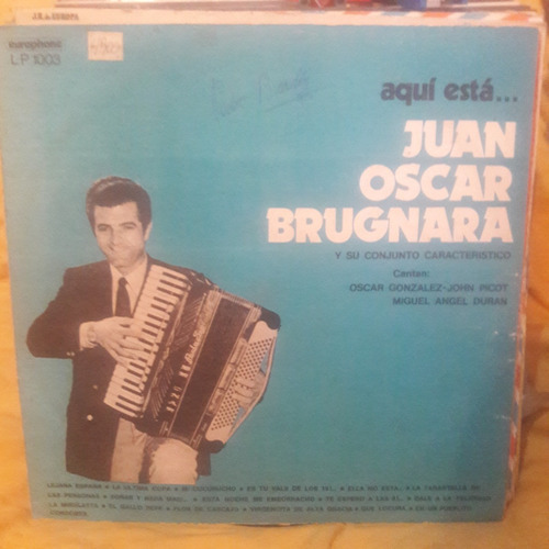 Vinilo Juan Oscar Brugnara Aqui Esta C3