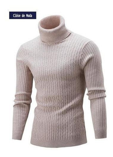 Imagen 6 de 10 de Camiseta De Punto Los Hombres Invierno Cuello Tortuga Manga