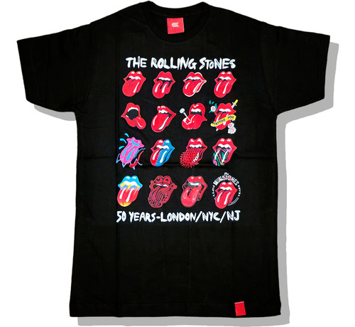 Remera The Rolling Stones 50 Years Rock Música 100% Algodón
