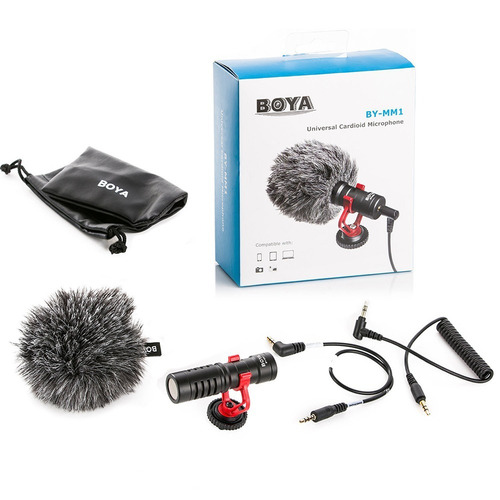 Micrófono Boya BY-MM1 condensador cardioide negro