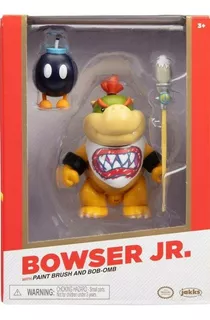 Bowser Jr Gold Figura 10cm Articulada Jakks Super Mario
