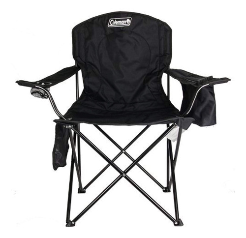 Silla De Campamento Coleman Con Nevera De 4 Latas Negra