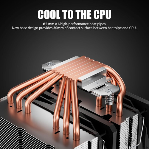Enfriador De Cpu Uphere D6sek, 6 Tubos, Dual 120mm