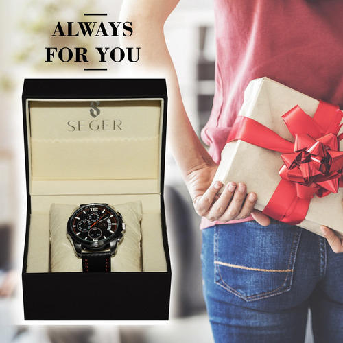 Imagen 2 de 10 de Reloj Hombre Seger 9106 Original Eeuu Elegante Casual Lujoso