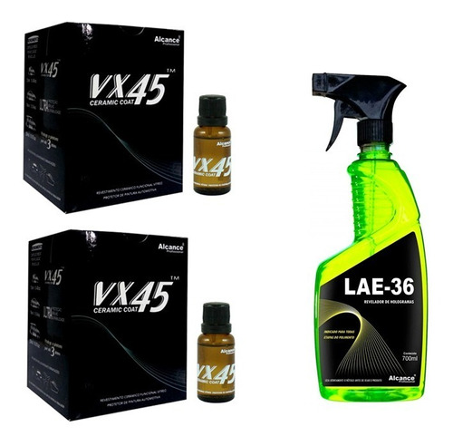 Vitrificador Automotiva Vitrificação Vx45 Alcance Lae 36 Kit