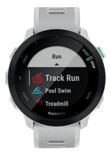 Smartwatch Garmin Forerunner 55, Tela LCD MIP 1.04", Caixa Polímero 42mm, Pulseira Silicone Branca
