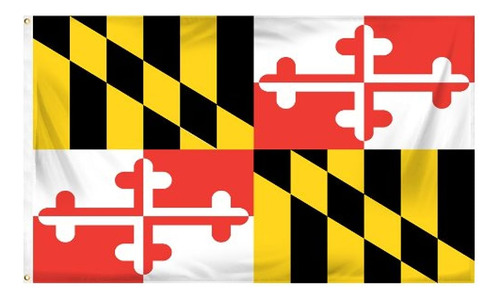 Tiendas En Línea Maryland Bandera De Poliéster Impreso, 3 Po