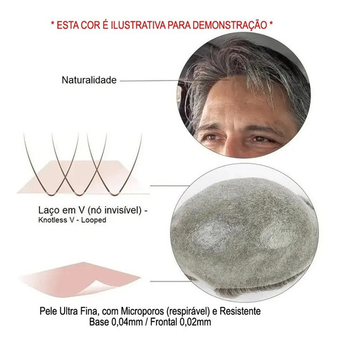 Prótese Micropele Bio Skin Hd5 Branco 60ry Fita Gold Manual