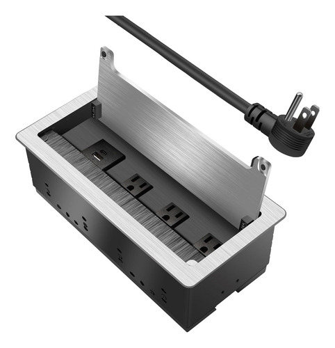 Enchufe Escritorio Placa De Contactos Y Puerto Usb Plegable