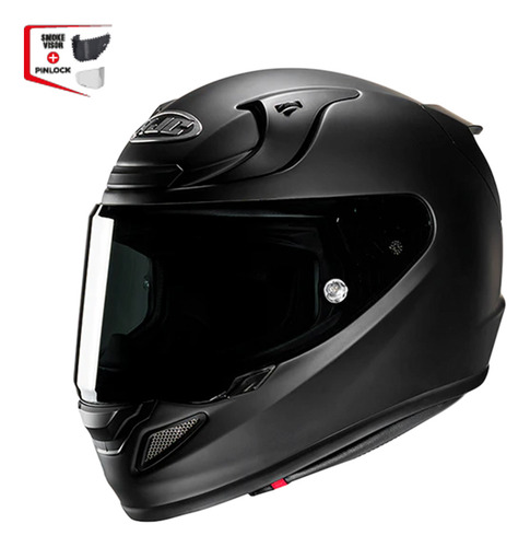 Capacete Moto Preto Fosco Visor Fume E Pinlock Brinde Hjc