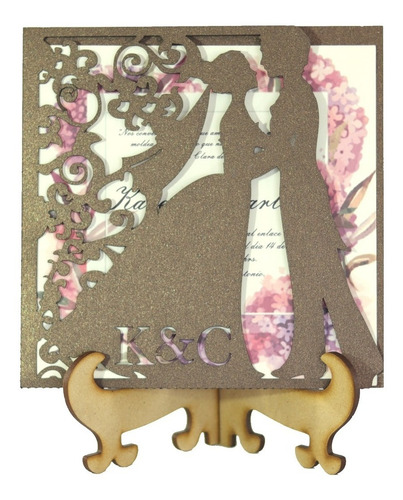 Imagen 8 de 9 de 50 Sobres Corte Láser Novios Boda Personalizados