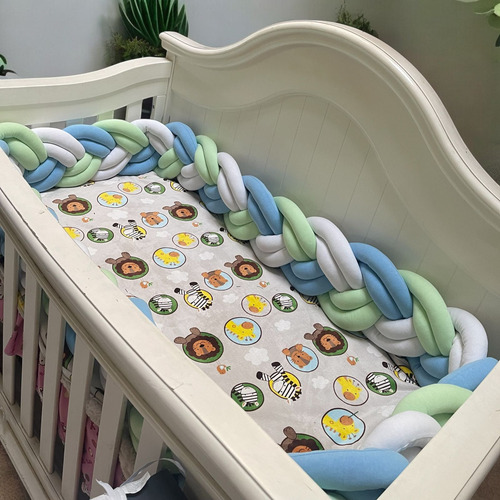 Protector De Cuna Bebe 6 Tubos 4 Mts Personalizado