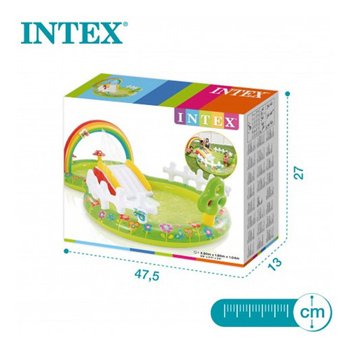Piscina Inflável Infantil Playground Meu Jardim 450l Intex