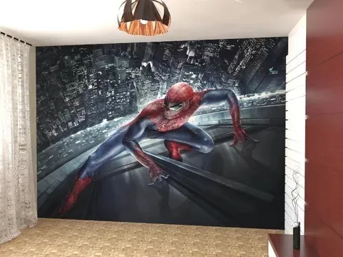 vinilos infantiles decorativos para pared hombre araña en 3d