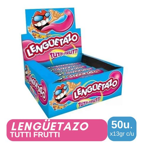 Caramelos Masticables Lenguetazo Tutti-frutti X50 Unidades