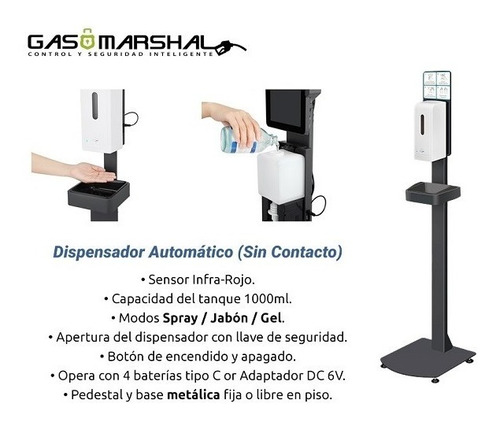 Imagen 5 de 5 de Dispensador De Gel Automático Con Pedestal