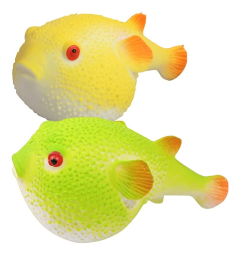 Ganjiang 2pack Emulación Pez Globo Squeeze Juguete Sensorial