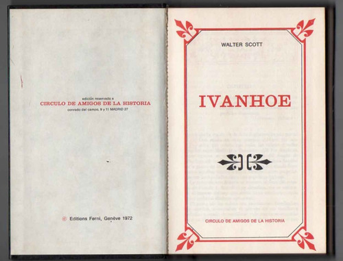 Ivanhoe - Walter Scott.. Antiguo