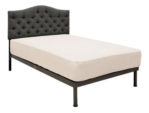 Cama 730t Individual - Gris Oxford Këssa Muebles