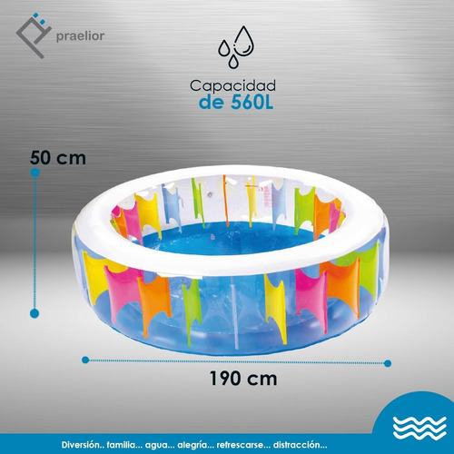 Alberca Inflable Sunclub Multicolor 580l Multicolor