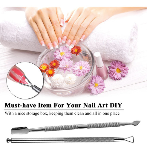 Set De Manicura Pusher Skin Dead Spoon Cuticle.scraper Nail