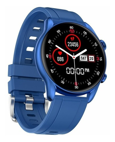 Imagen 1 de 4 de Smartwatch Reloj Quantum Q5 Presión Corazón Malla Azul