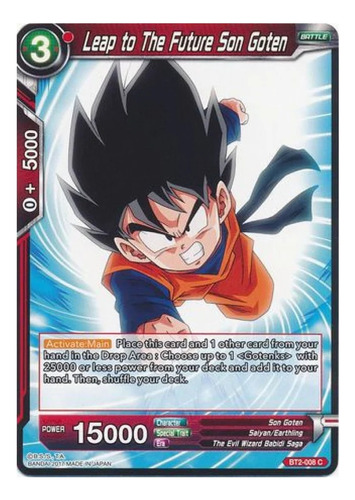 Cartas Dragon Ball Tcg Leap Future Son Goten Darkside Tcg