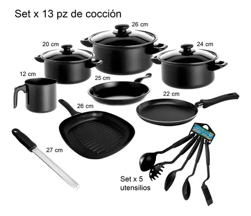 Venta Caliente 12 Piezas De Cacerolas De Utensilios De Cocina De