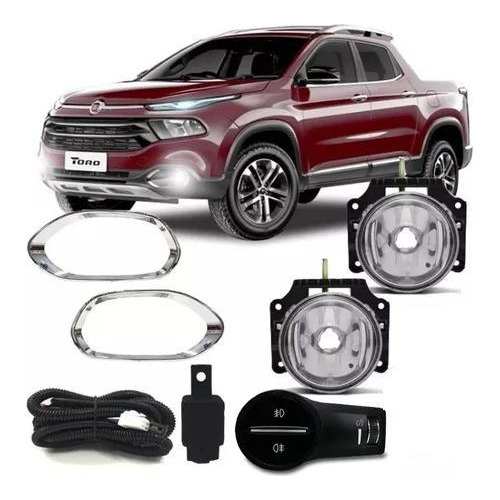 Kit Farol De Milha Fiat Toro 2016 A 2020 Botão