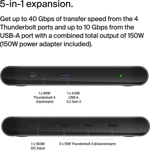 Estación De Acoplamiento Belkin Connect Thunderbolt 4, Conce
