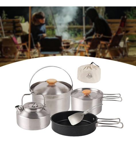 Utensilios De Cocina Para Acampar, Sartén, Tetera, Hervidor