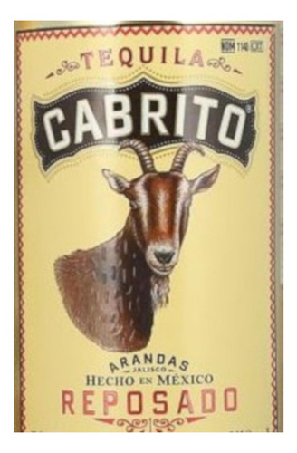 Paquete De 3 Tequila Cabrito Reposado De 950 Ml + Mini 250 M