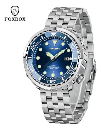 De Relojes De Lujo Foxbox Waterproof Calendar Para Hombre