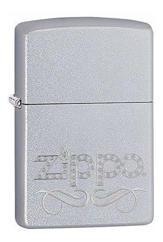 Zippo Desplazamiento Encendedor De Bolsillo, Cromo Satinado.