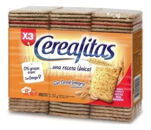 Galletitas Crackers Cerealitas Clásicas Tripack Grande