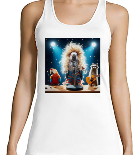 Musculosa Mujer Loro Y Mapache Duo Cantautores