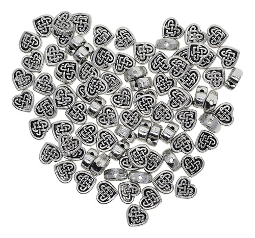 100pc Tibetano De Plata Celta Nudo Corazón Espaciador