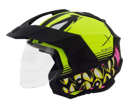 Casco Moto Shaft 227 Trial Abierto Visera Urbano Baita A/f