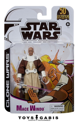 Star Wars Black Series Mace Windu Clone Wars Exclusivo 50th