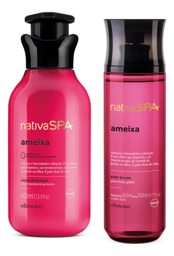 Kit Nativa Spa Ameixa Hidratante + Body Splash Oboticario