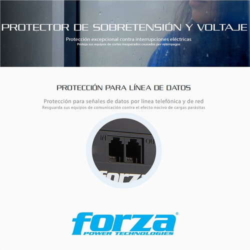 Ups Forza Nt-511 Interactiva 500va-250w 6 Salida