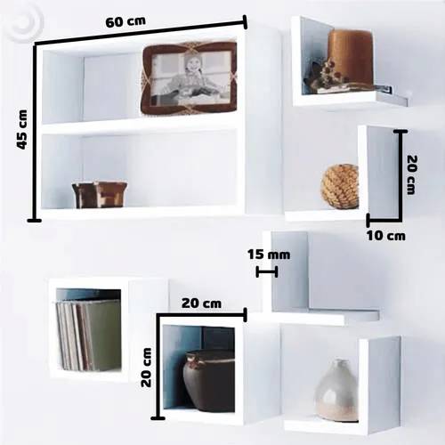 Kit 7 Prateleiras Nicho Mdf Madeira Quarto Cozinha Multiuso Kit 7 Prateleiras Nicho Mdf Madeira Quarto Cozinha Multiuso