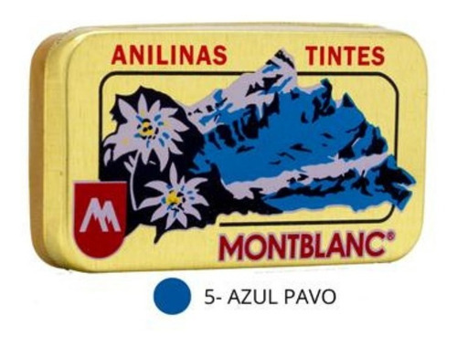 Pack 3 Anilinas Montblanc® Cajita Dorada Color 5. Azul Pavo Pack 3