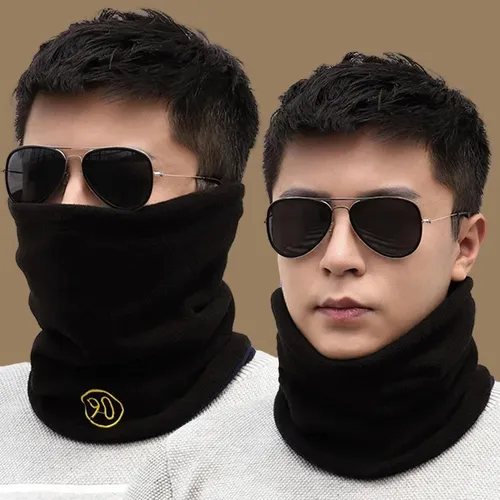 Men's Neck Warmer Scarf Knitted Plush Fake Collar Stylish